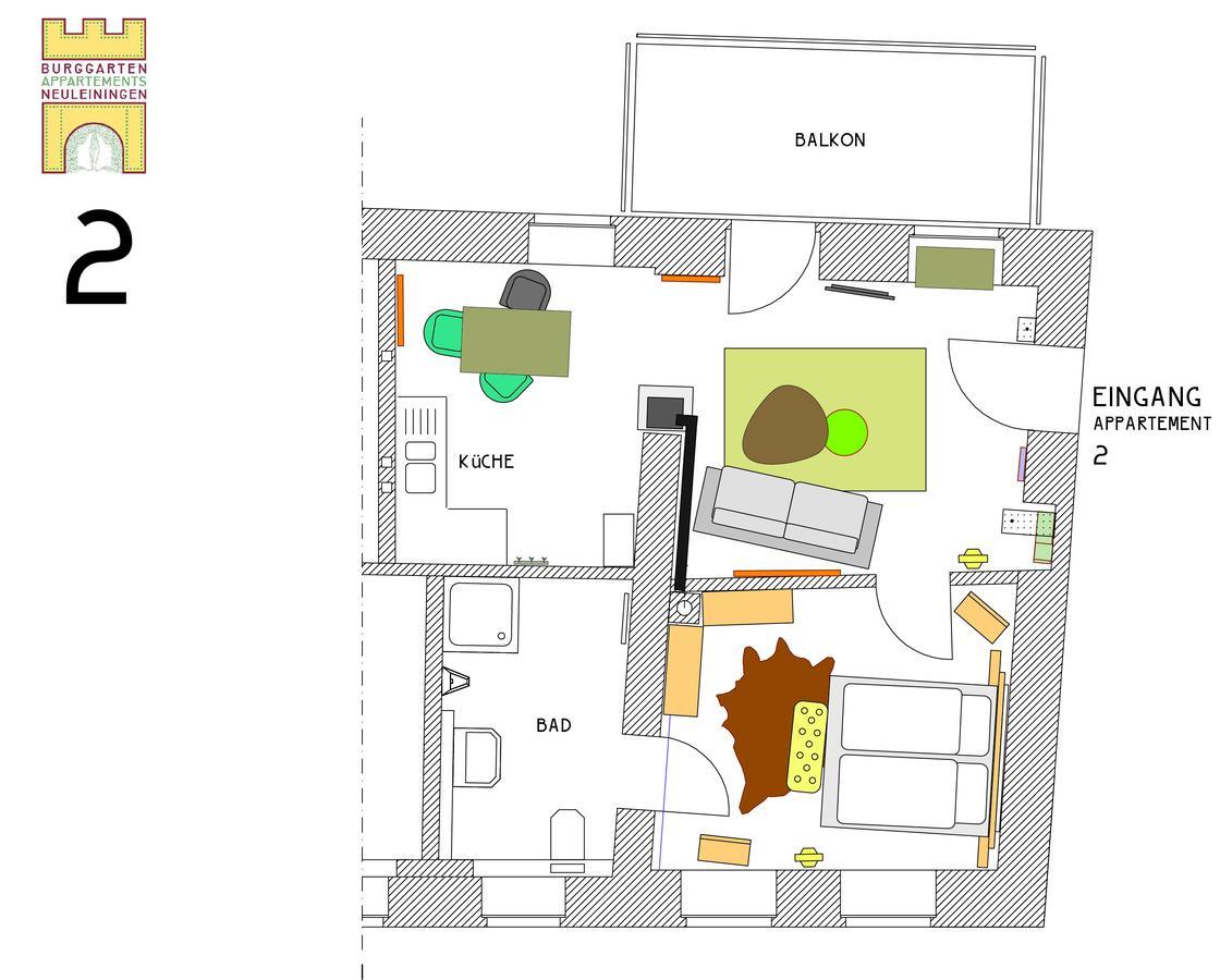Burggarten Appartements Neuleiningen Kültér fotó