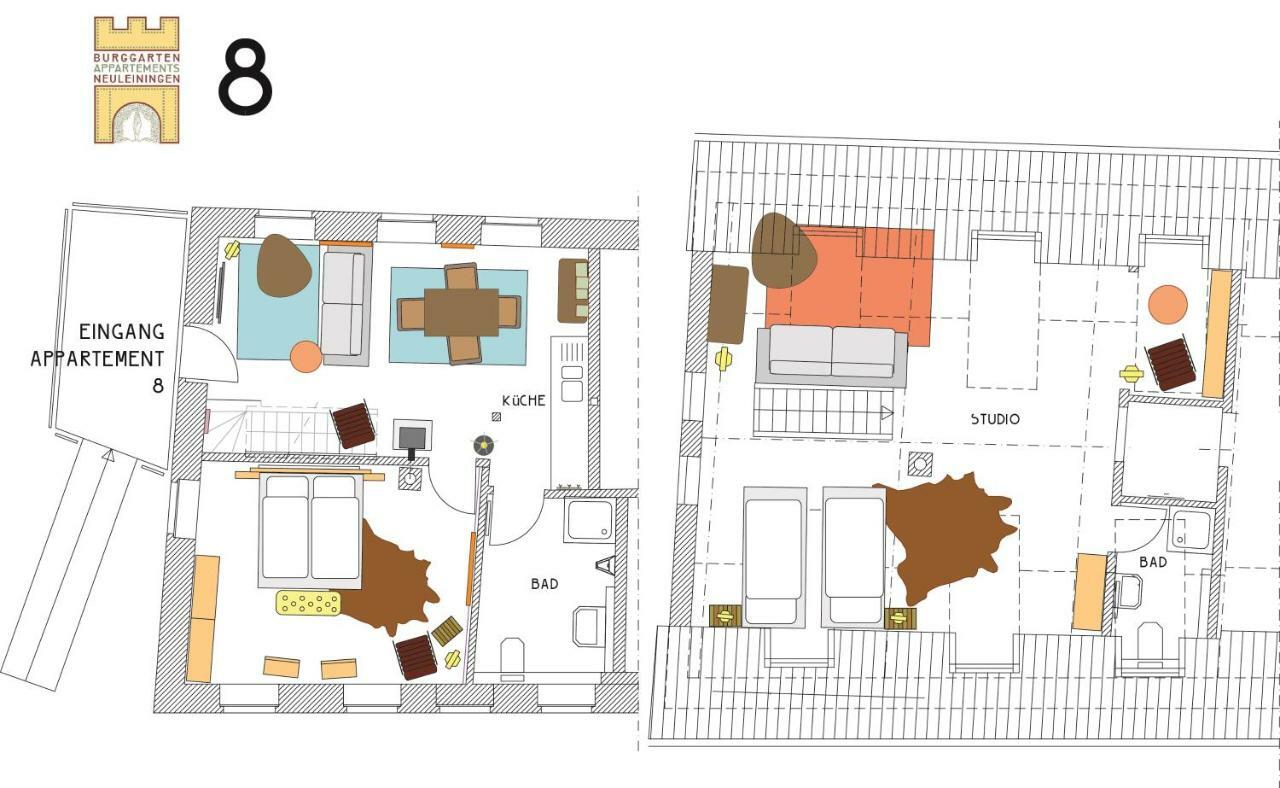 Burggarten Appartements Neuleiningen Kültér fotó